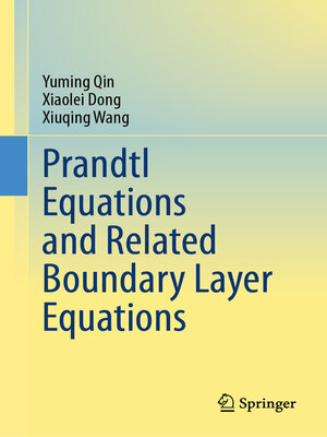 cover image of Prandtl Equations and Related Boundary Layer Equations
